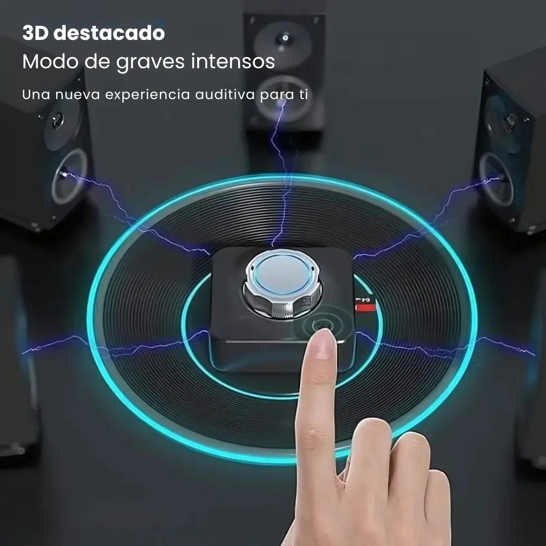 BASSHUB® RECEPTOR ESTEREO RCA, BLUETOOTH 5.0  ADAPTADOR DE MUSICA 3D