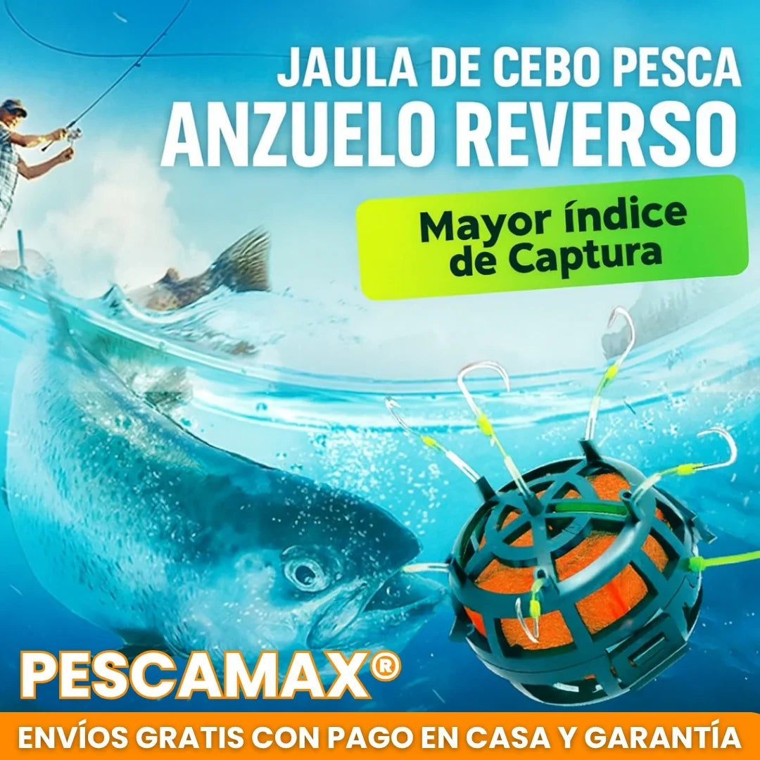 PESCAMAX® ANZUELO REVERSO DE 6 PUNTAS TIPO JAULA